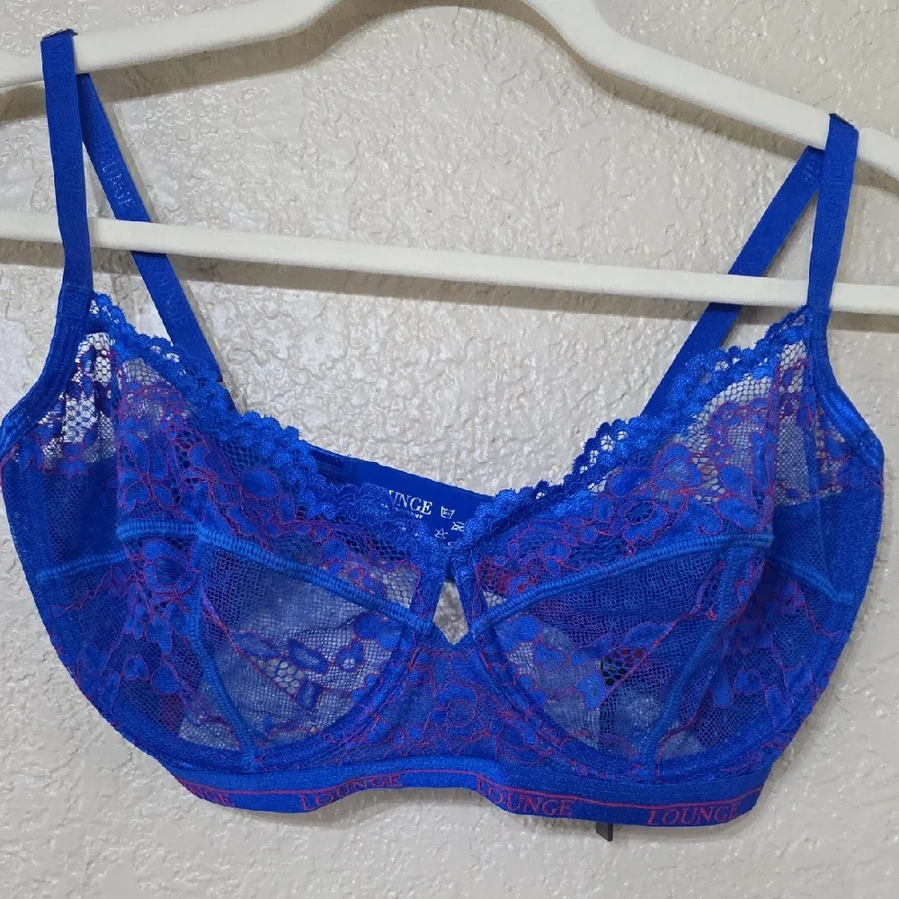Lounge Intimates Royal Blue Lace Bra - Picture 2 of 6